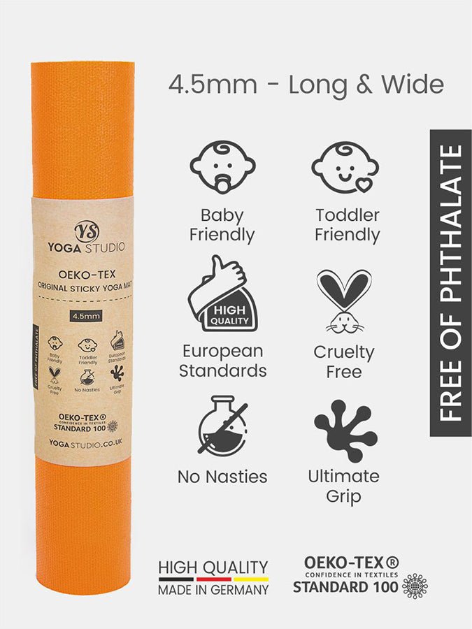 Yoga Studio Oeko - Tex Long & Wide Yoga Mat 4.5mm - mezetto Shopify Collective Yoga Studio Store