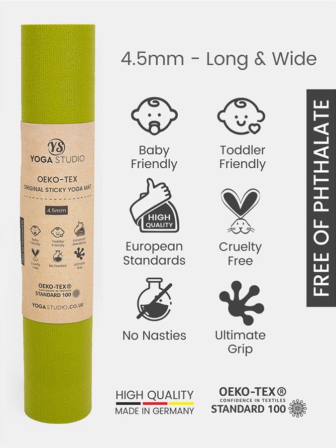 Yoga Studio Oeko - Tex Long & Wide Yoga Mat 4.5mm - mezetto Shopify Collective Yoga Studio Store