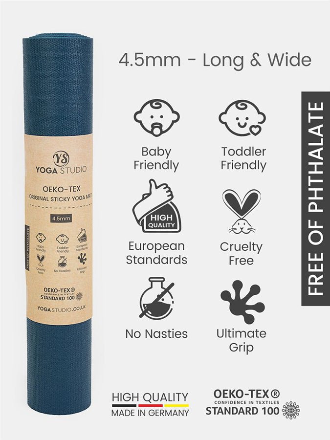 Yoga Studio Oeko - Tex Long & Wide Yoga Mat 4.5mm - mezetto Shopify Collective Yoga Studio Store