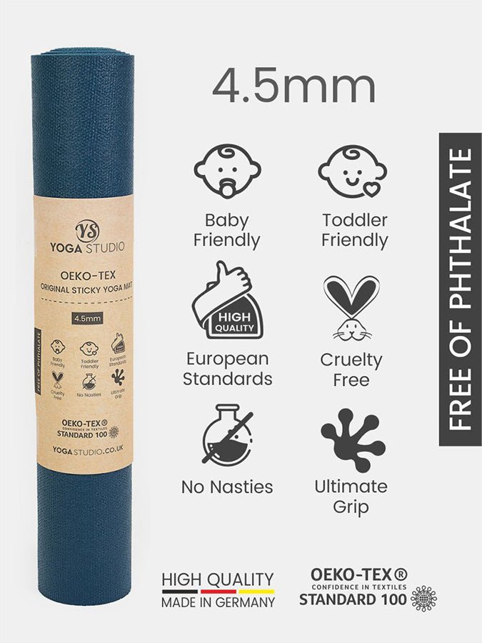 Yoga Studio Oeko - Tex Sticky Yoga Mat 4.5mm - mezetto Shopify Collective Yoga Studio Store
