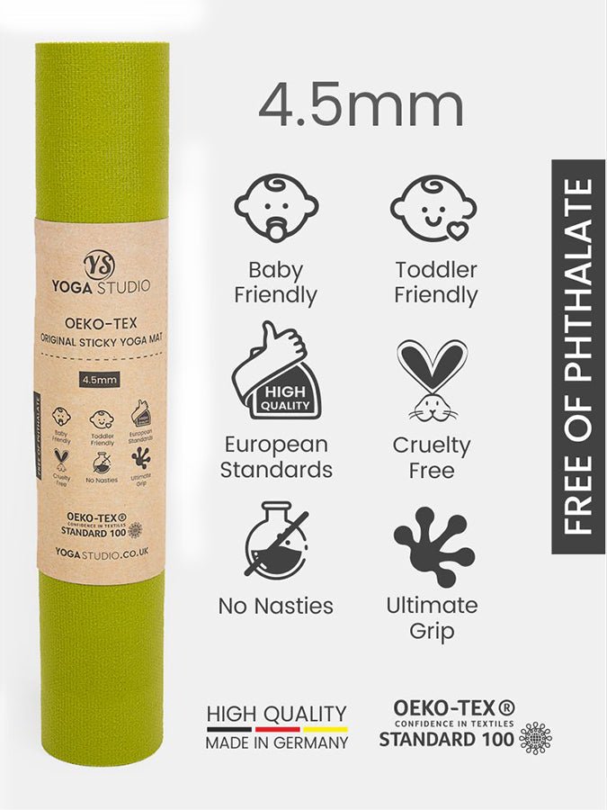 Yoga Studio Oeko - Tex Sticky Yoga Mat 4.5mm - mezetto Shopify Collective Yoga Studio Store