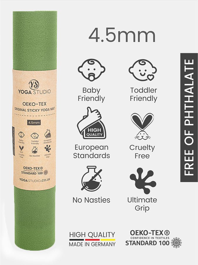 Yoga Studio Oeko - Tex Sticky Yoga Mat 4.5mm - mezetto Shopify Collective Yoga Studio Store