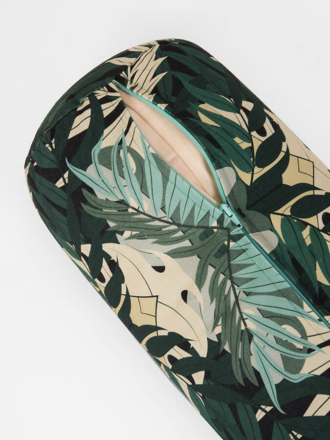 Yoga Studio Organic Buckwheat Floral Meditation Bolster Cushion - mezetto Shopify Collective Yoga Studio Store