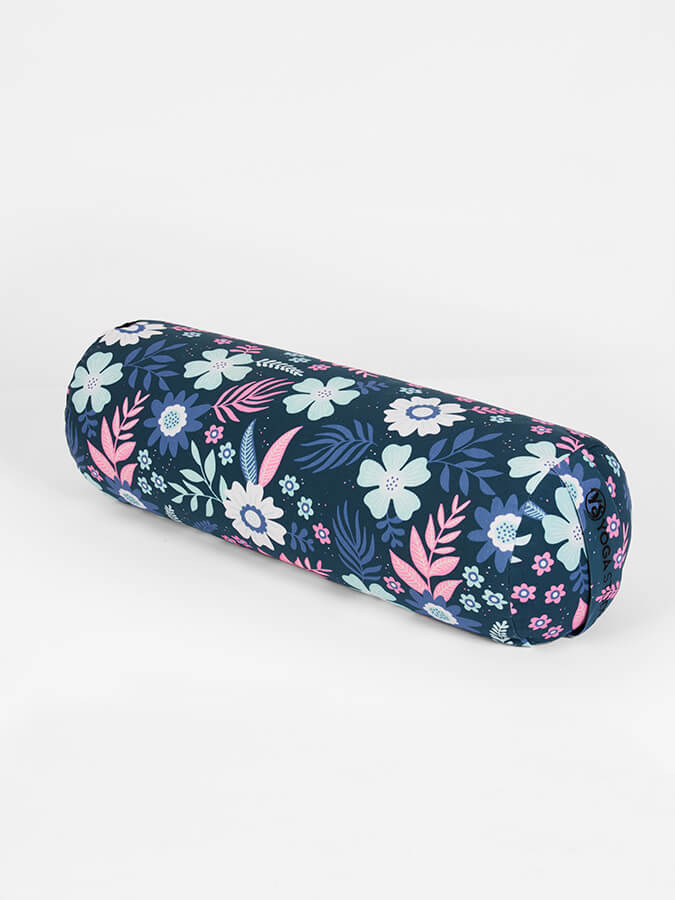 Yoga Studio Organic Buckwheat Floral Meditation Bolster Cushion - mezetto Shopify Collective Yoga Studio Store