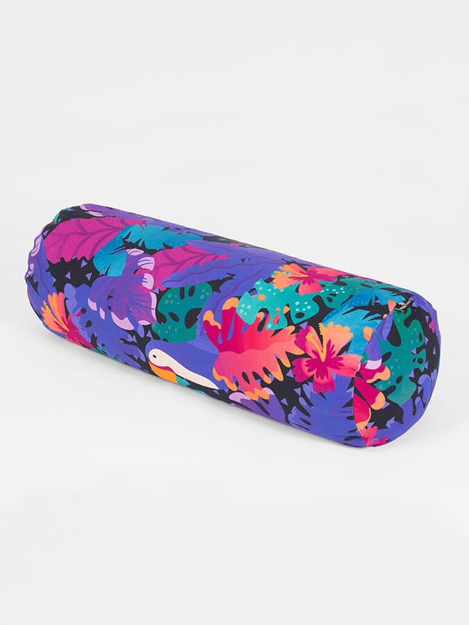 Yoga Studio Organic Buckwheat Floral Meditation Bolster Cushion - mezetto Shopify Collective Yoga Studio Store