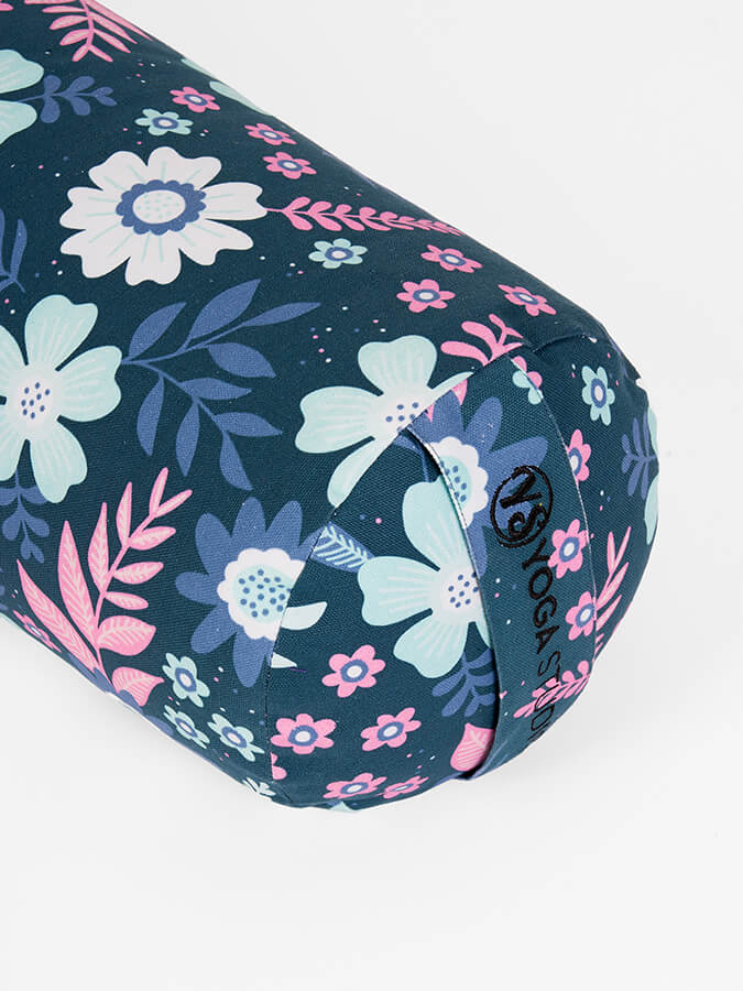 Yoga Studio Organic Buckwheat Floral Meditation Bolster Cushion - mezetto Shopify Collective Yoga Studio Store