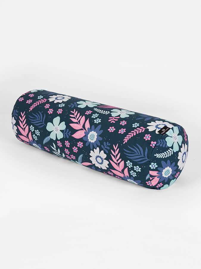 Yoga Studio Organic Buckwheat Floral Meditation Bolster Cushion - mezetto Shopify Collective Yoga Studio Store