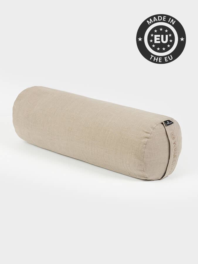 Yoga Studio Organic Buckwheat Linen Meditation Bolster Cushion - mezetto Shopify Collective Yoga Studio Store
