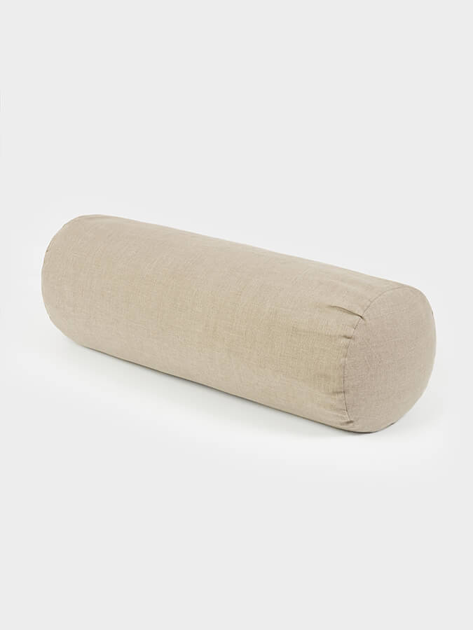 Yoga Studio Organic Buckwheat Linen Meditation Bolster Cushion - mezetto Shopify Collective Yoga Studio Store