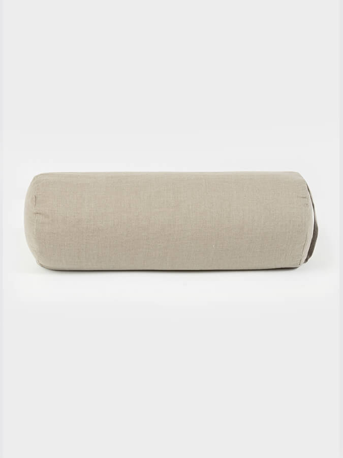 Yoga Studio Organic Buckwheat Linen Meditation Bolster Cushion - mezetto Shopify Collective Yoga Studio Store