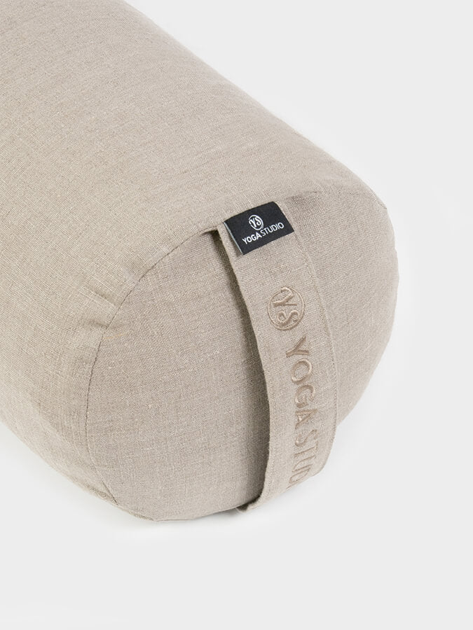 Yoga Studio Organic Buckwheat Linen Meditation Bolster Cushion - mezetto Shopify Collective Yoga Studio Store