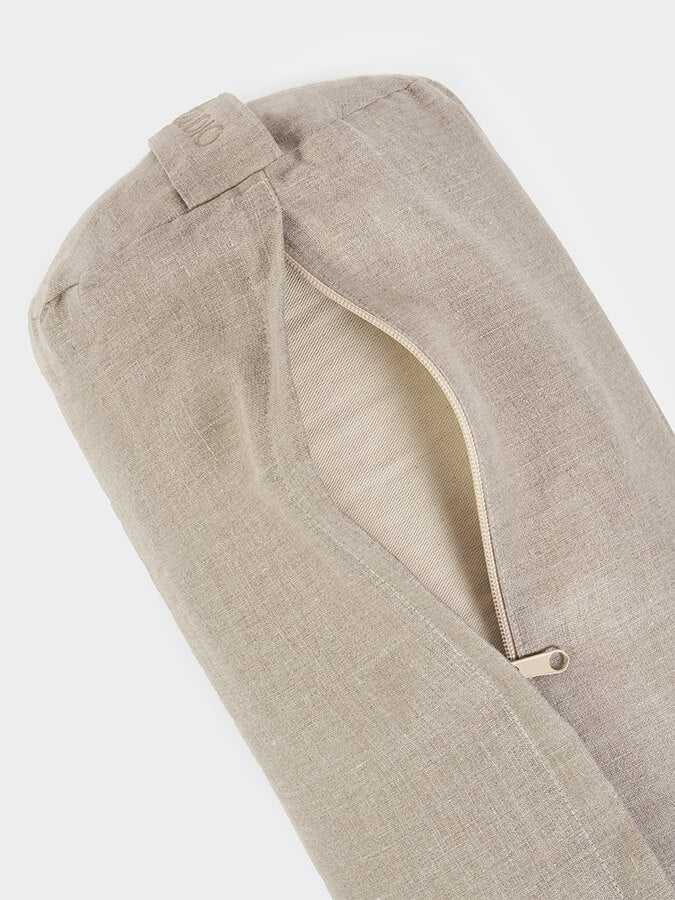 Yoga Studio Organic Buckwheat Linen Meditation Bolster Cushion - mezetto Shopify Collective Yoga Studio Store