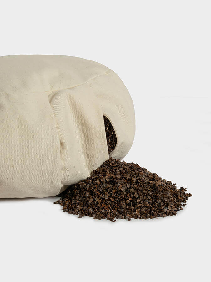 Yoga Studio Organic Buckwheat Round Linen Meditation Zafu Cushion - mezetto Shopify Collective Yoga Studio Store