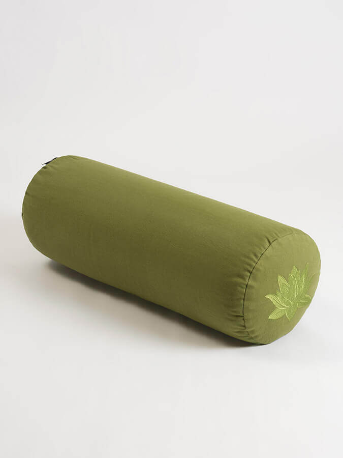 Yoga Studio Organic Cotton Buckwheat Lotus Meditation Bolster Cushion - mezetto Shopify Collective Yoga Studio Store