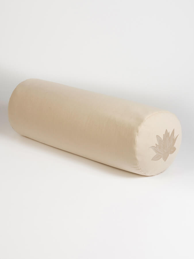Yoga Studio Organic Cotton Buckwheat Lotus Meditation Bolster Cushion - mezetto Shopify Collective Yoga Studio Store