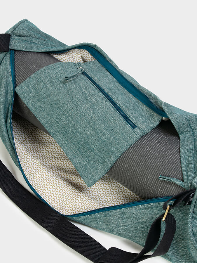 Yoga Studio Organic Cotton Two Toned Yoga Mat Bag - mezetto Shopify Collective Yoga Studio Store