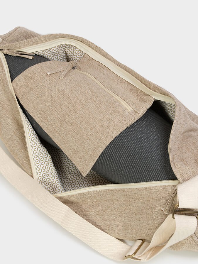 Yoga Studio Organic Cotton Two Toned Yoga Mat Bag - mezetto Shopify Collective Yoga Studio Store