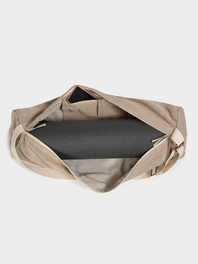 Yoga Studio Organic Cotton Two Toned Yoga Mat Bag - mezetto Shopify Collective Yoga Studio Store