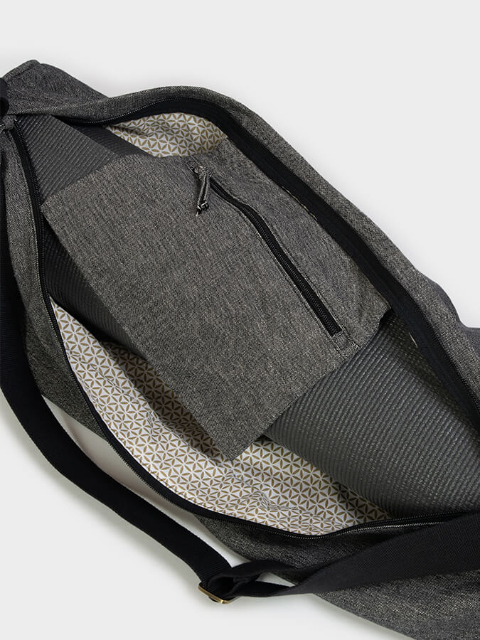 Yoga Studio Organic Cotton Two Toned Yoga Mat Bag - mezetto Shopify Collective Yoga Studio Store