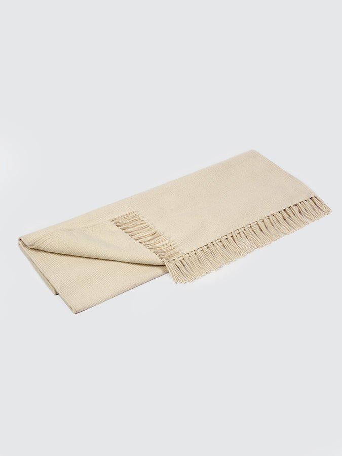 Yoga Studio Organic Cotton Yoga Mat (Rug) - Ecru - mezetto Shopify Collective Yoga Studio Store