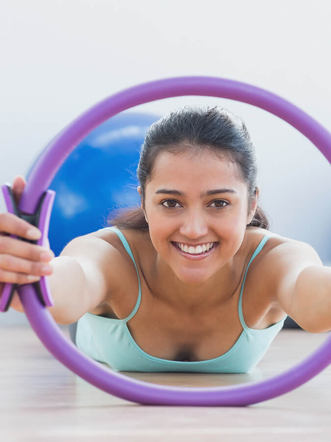 Yoga Studio Pilates Resistance Ring With Double Handle - mezetto Shopify Collective Yoga Studio Store