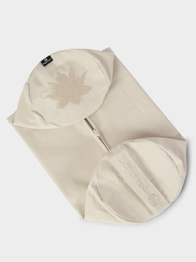Yoga Studio Replacement Round Lotus Bolster Outer Cushion Cover - mezetto Shopify Collective Yoga Studio Store