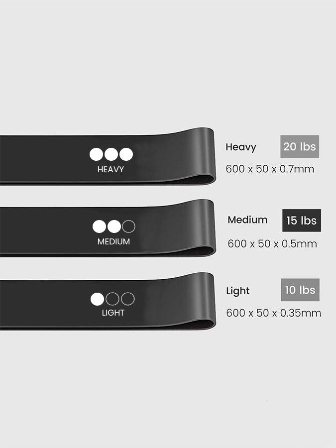 Yoga Studio Resistance Loop Bands - 3 Pack Inc Bag - mezetto Shopify Collective Yoga Studio Store