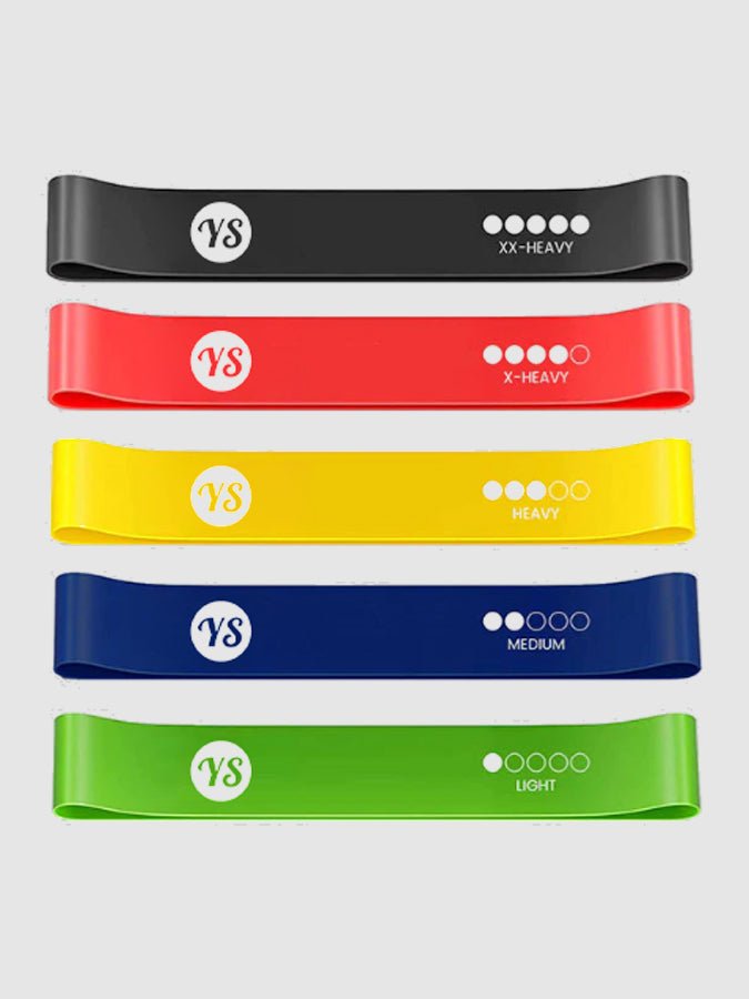 Yoga Studio Resistance Loop Bands - 5 Pack Inc Bag - mezetto Shopify Collective Yoga Studio Store