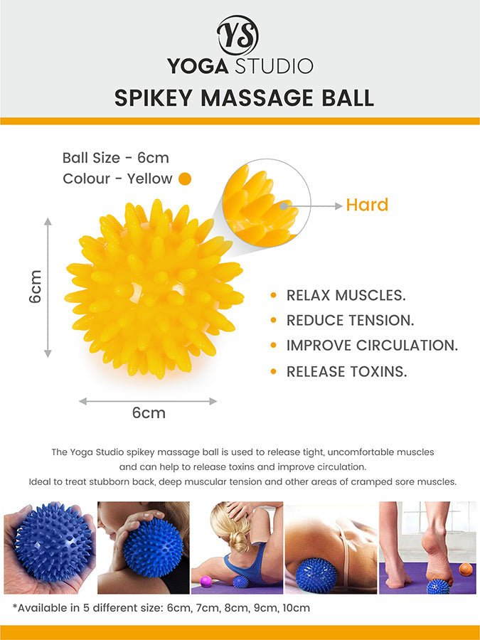 Yoga Studio Spiky Massage Ball - mezetto Shopify Collective Yoga Studio Store