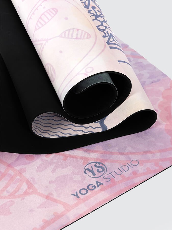 Yoga Studio Vegan Suede Microfiber Yoga Mat 4mm - mezetto Shopify Collective Yoga Studio Store