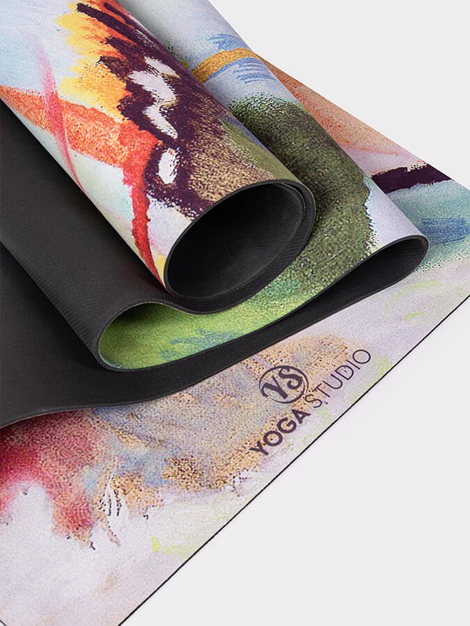 Yoga Studio Vegan Suede Microfiber Yoga Mat 4mm - mezetto Shopify Collective Yoga Studio Store