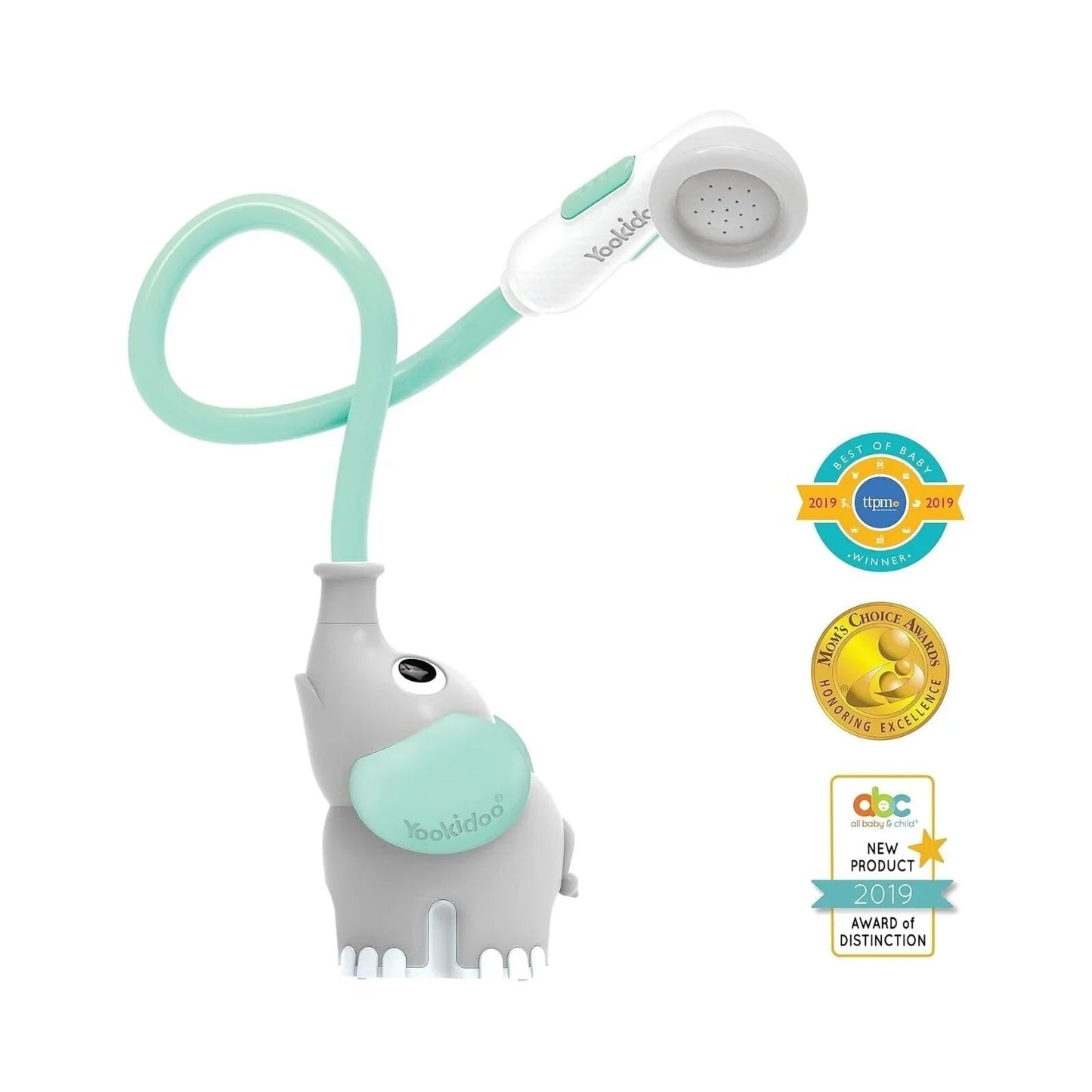 Yookidoo Baby Shower Bath Toy Elephant - Turquoise - mezetto ebebek ebebek