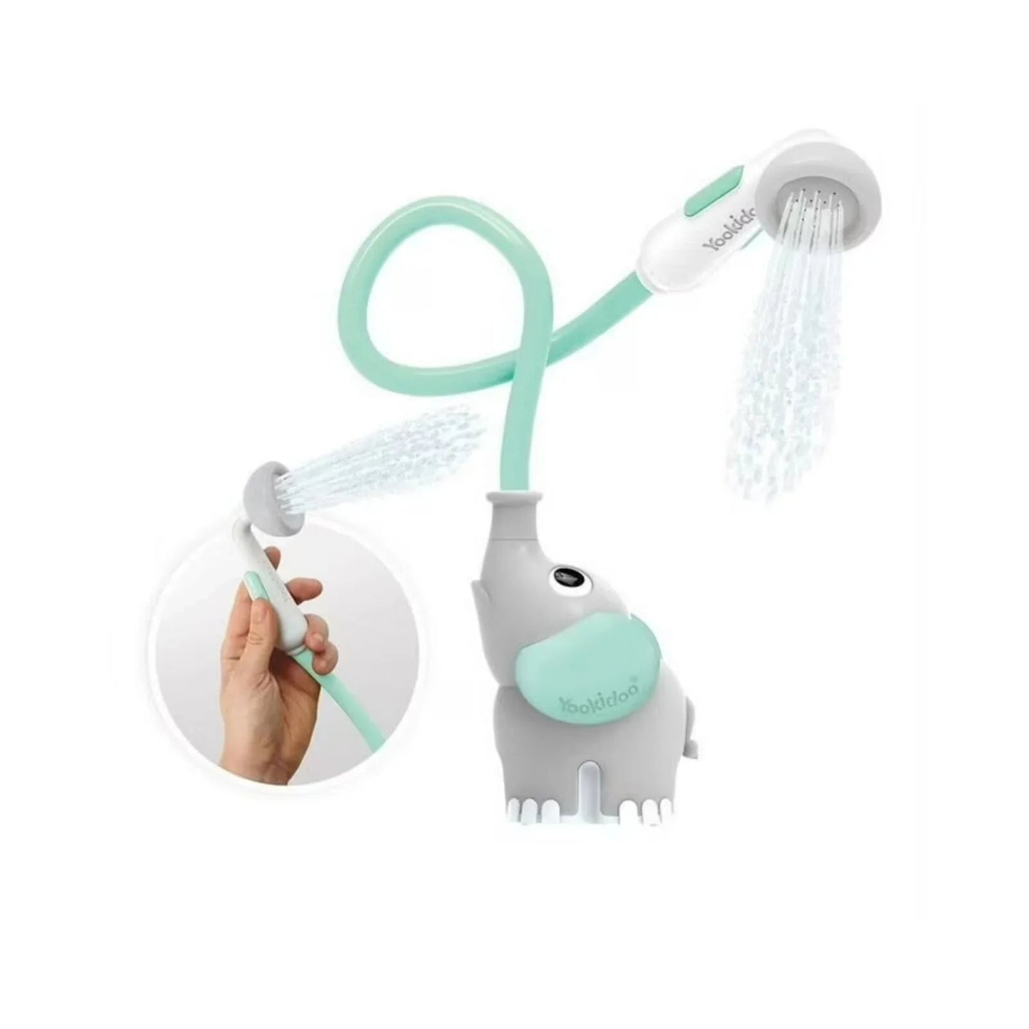 Yookidoo Baby Shower Bath Toy Elephant - Turquoise - mezetto ebebek ebebek