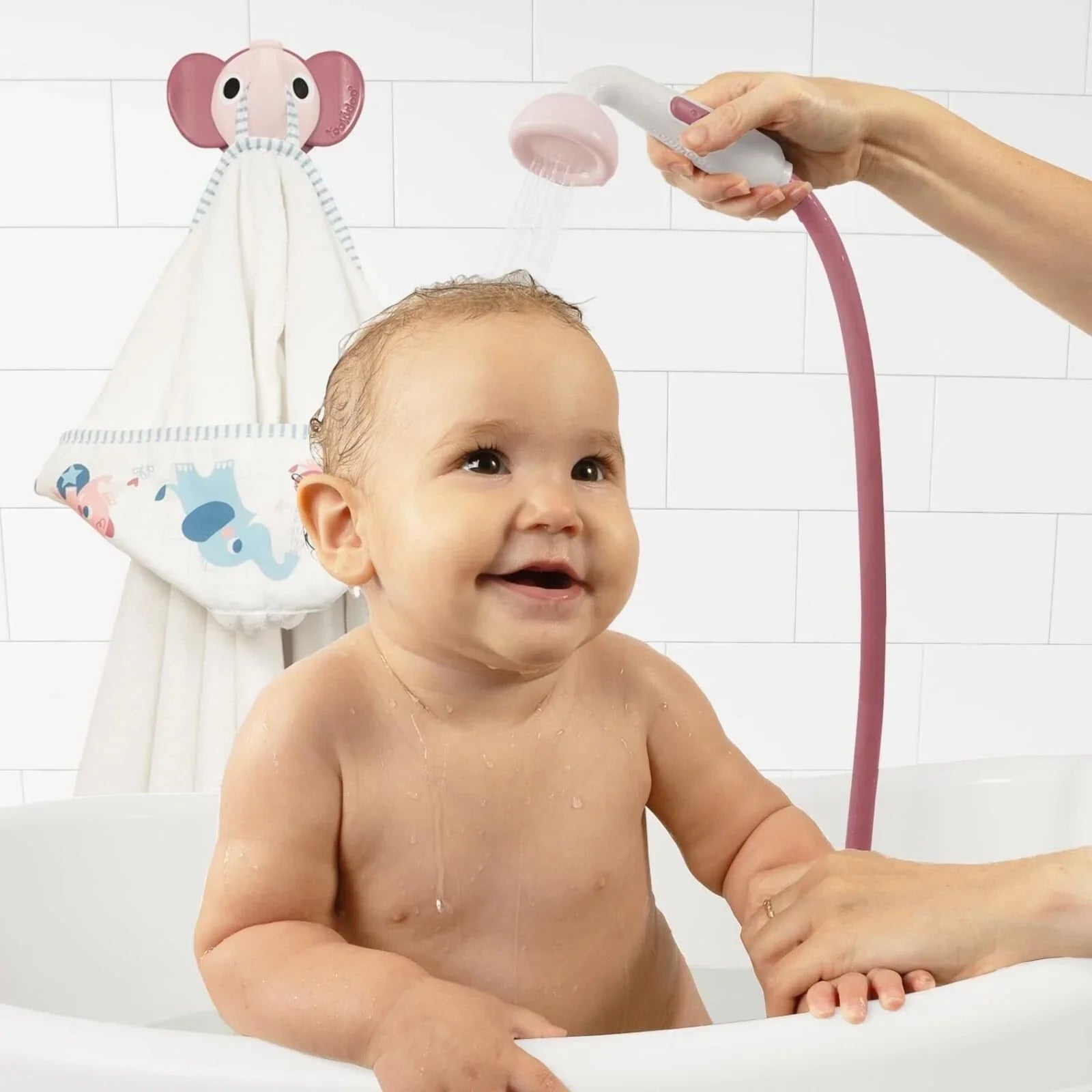 Yookidoo Baby Shower Gift Set Elephant - Blush Pink - mezetto ebebek ebebek