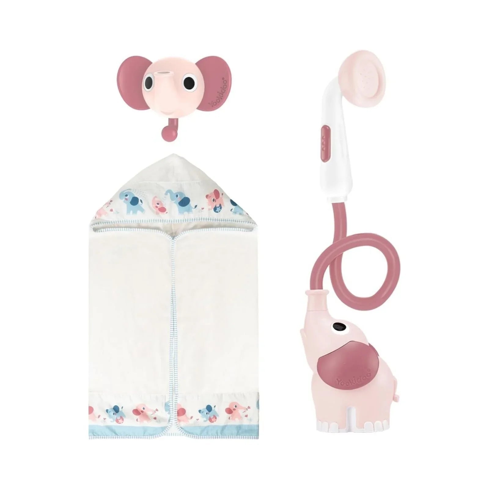 Yookidoo Baby Shower Gift Set Elephant - Blush Pink - mezetto ebebek ebebek