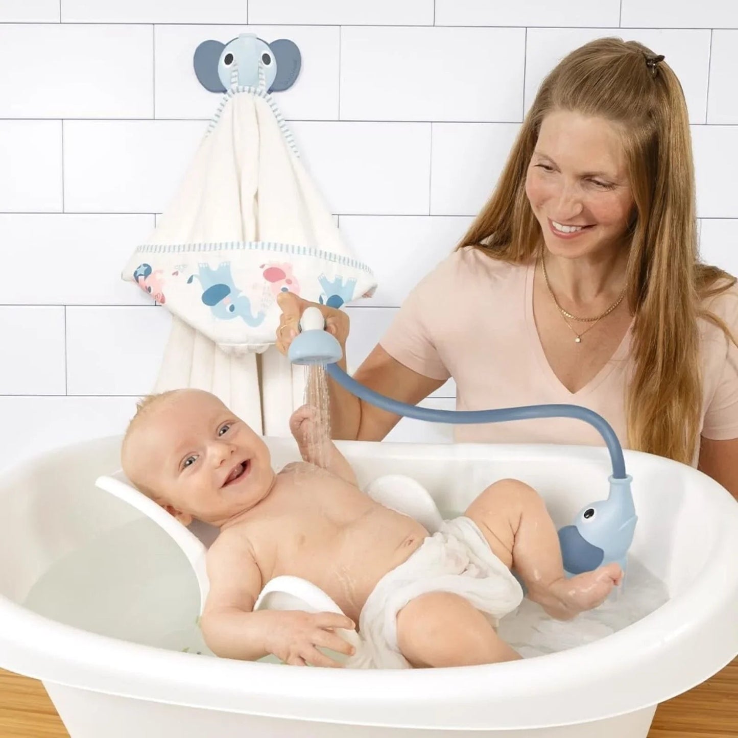 Yookidoo Baby Shower Gift Set Elephant - Cloudy Blue - mezetto ebebek ebebek