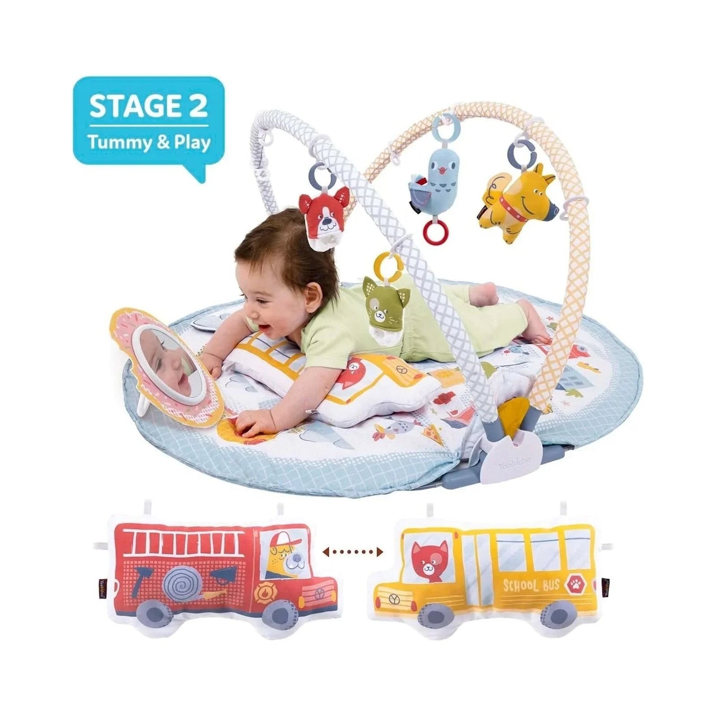 Yookidoo Urban Gymotion Lay to Sit - Up Playmat - mezetto ebebek ebebek