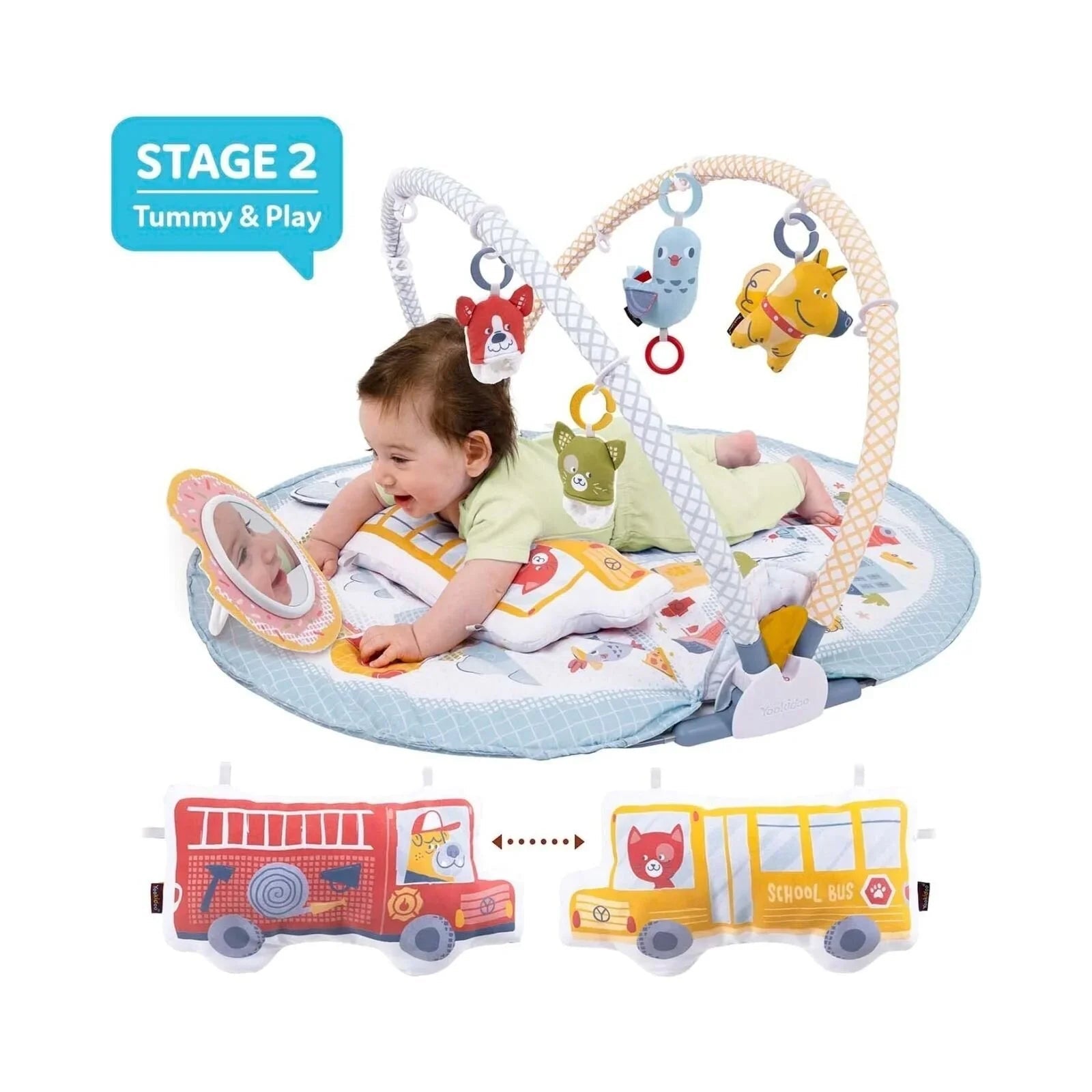 Yookidoo Urban Gymotion Lay to Sit - Up Playmat - mezetto ebebek ebebek