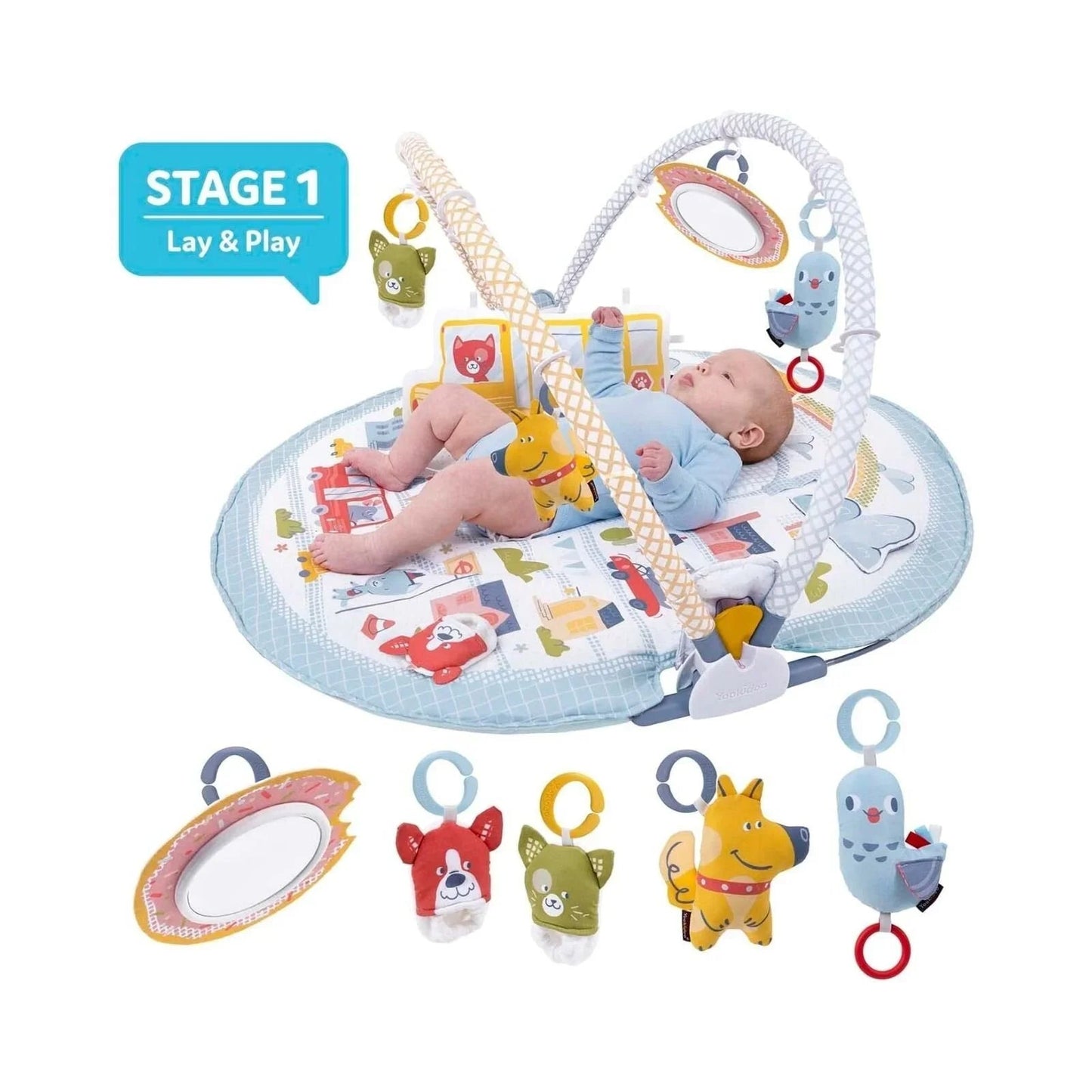 Yookidoo Urban Gymotion Lay to Sit - Up Playmat - mezetto ebebek ebebek
