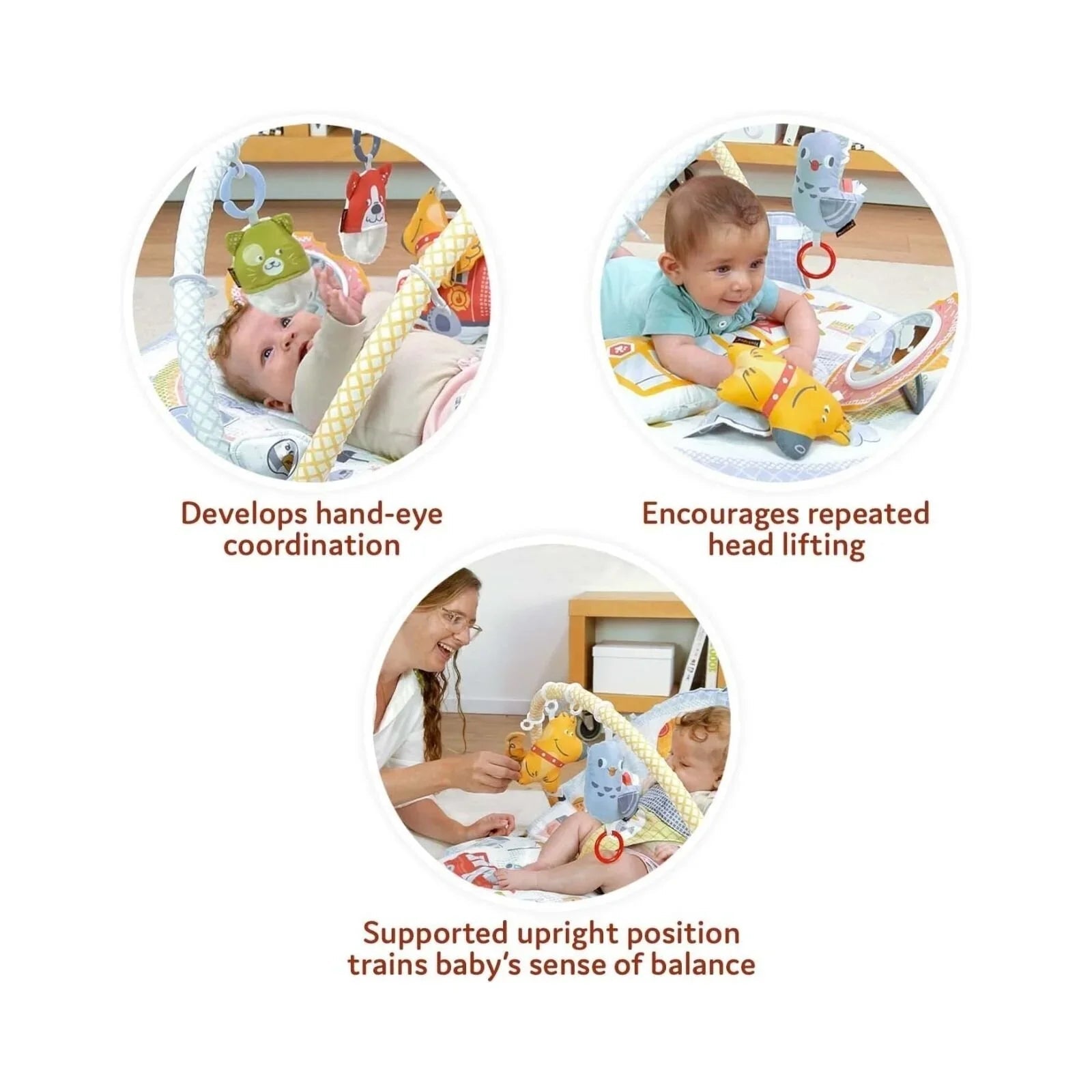 Yookidoo Urban Gymotion Lay to Sit - Up Playmat - mezetto ebebek ebebek
